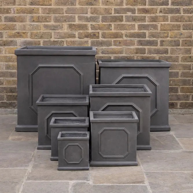 Chelsea Square Planter (L65xH65xD65cm) Fibreclay Square Outdoor Planters - image 1
