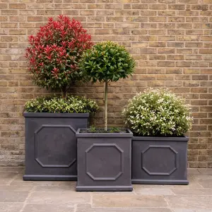 Chelsea Square Planter (L65xH65xD65cm) Fibreclay Square Outdoor Planters - image 3