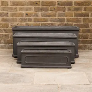 Chelsea Trough Planter (L50xH17xD16cm) Fibreclay Trough Outdoor Planters