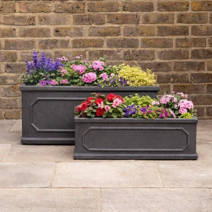 Chelsea Trough Planter (L80xH36xD36cm) Fibreclay Trough Outdoor Planters - image 3