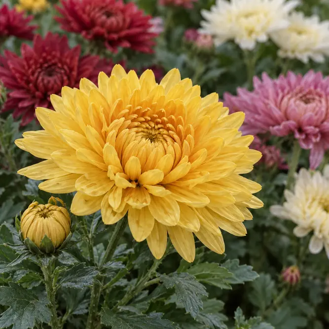 Chrysanthemum Mix (Pot Size 12cm) Mixed cultivars