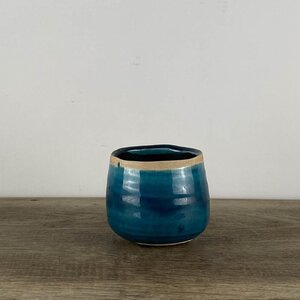 Como Turquoise (D8cm x H7cm) Indoor Plant Pot Cover - image 1