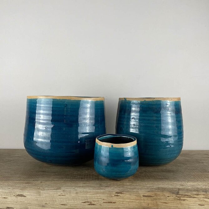 Como Turquoise (D14cm x H15cm) Indoor Plant Pot Cover - image 3