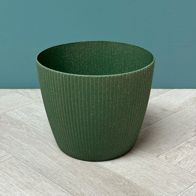 Copa Plastic Indoor Plant Pot Cover - Green (Pot Size 21.5x22cm) - image 1