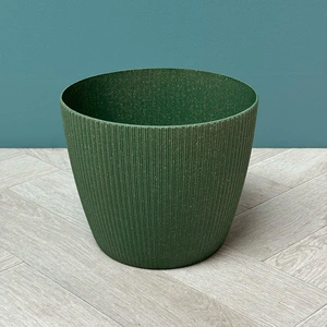 Copa Plastic Indoor Plant Pot Cover - Green (Pot Size 21.5x22cm) - image 1