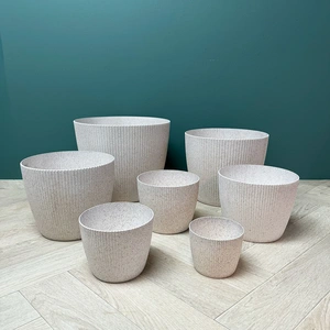 Copa Plastic Indoor Plant Pot Cover - White (Pot Size 10x11cm) - image 1