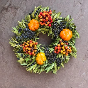 Decorative Fruit Berry & Myrtle Wreath (30cm) Handmade Christmas Wreath - image 2