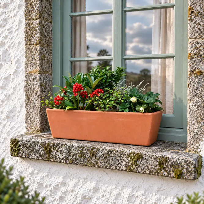 Devon's Box (42cm) Ready-Planted Terracotta Planter - image 1