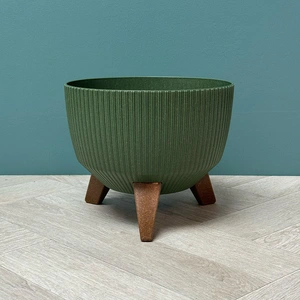Doppio Bowl Stand Green (Pot Size H15xD24cm) - image 2
