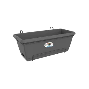 Elho Barcelona 50cm Allin Anthracite Trough Planter – Eco-Friendly Plastic Planter Set - image 1