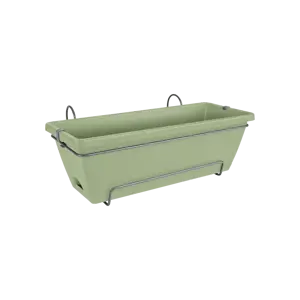 Elho Barcelona 50cm Allin Green Trough Planter – Eco-Friendly Plastic Planter Set - image 1