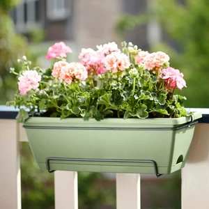 Elho Barcelona 50cm Allin Green Trough Planter – Eco-Friendly Plastic Planter Set - image 3