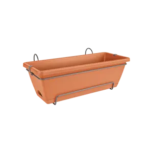Elho Barcelona 50cm Allin Terra Trough Planter – Eco-Friendly Plastic Planter Set - image 1