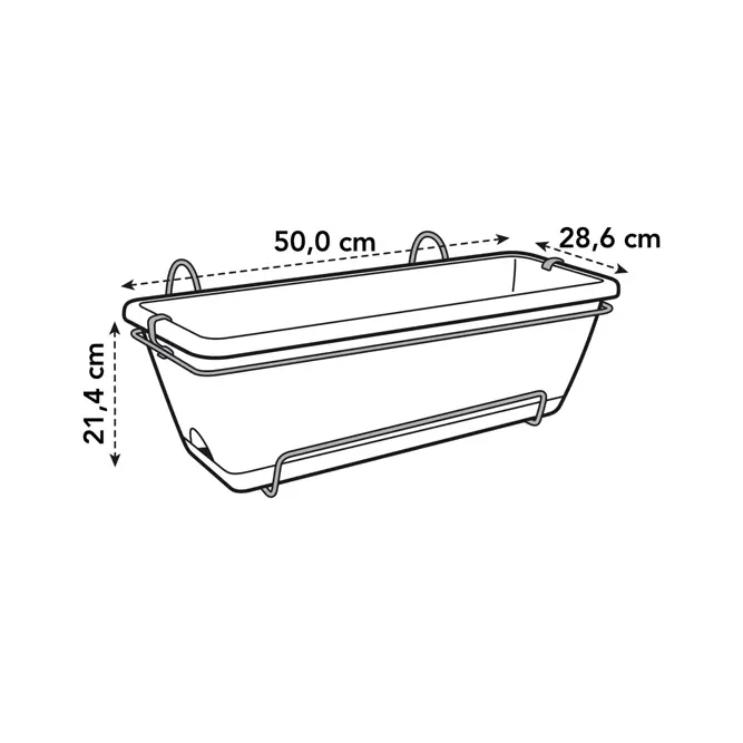 Elho Barcelona 50cm Allin Terra Trough Planter – Eco-Friendly Plastic Planter Set - image 4
