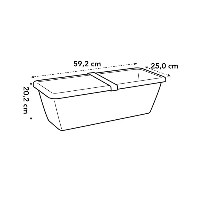 Elho Barcelona 80cm Extra Large Anthracite Trough Planter – W 80 x H 20 x D 24 cm - image 4