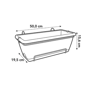 Elho Barcelona 50cm Anthracite Trough Planter – Eco-Friendly Plastic - image 6