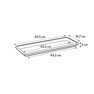 Elho Barcelona 70cm Anthracite Trough Saucer – Eco-Friendly Plastic - image 7