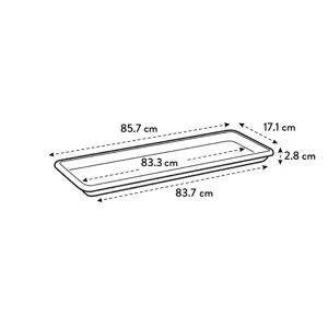 Elho Barcelona 70cm Anthracite Trough Saucer – Eco-Friendly Plastic - image 9