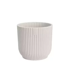 Elho Eco-Plastic White (Pot Size 11cm) Indoor Plant Pot Cover - image 1