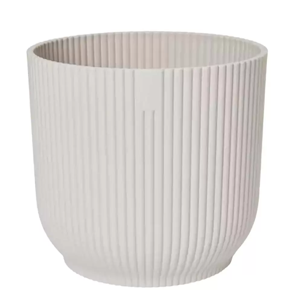 Elho EcoPlastic White (Pot Size 30cm) Indoor Plant Pot Cover The