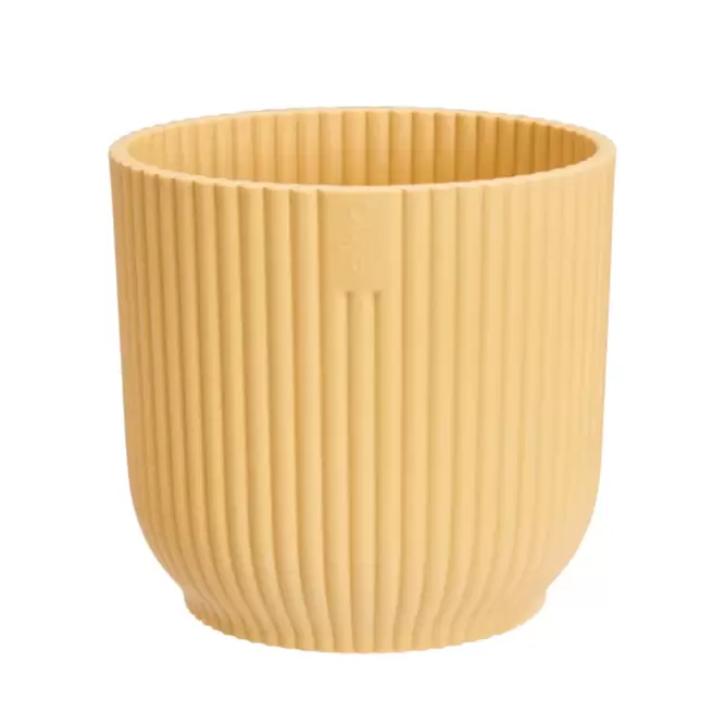 Elho Eco-Plastic Yellow (Pot Size 11cm) Indoor Plant Pot Cover - image 1