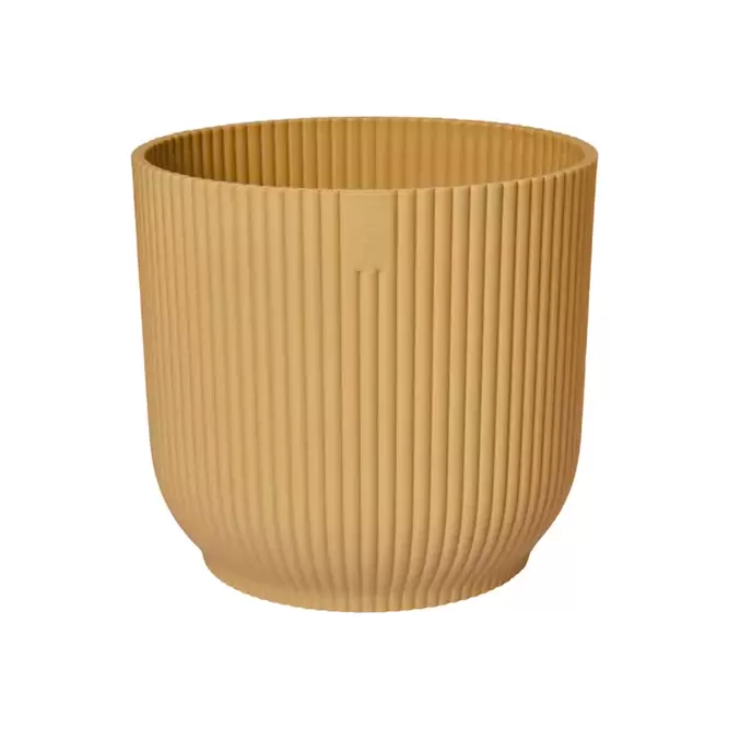 Elho Eco-Plastic Yellow (Pot Size 14cm) Indoor Plant Pot Cover - image 1