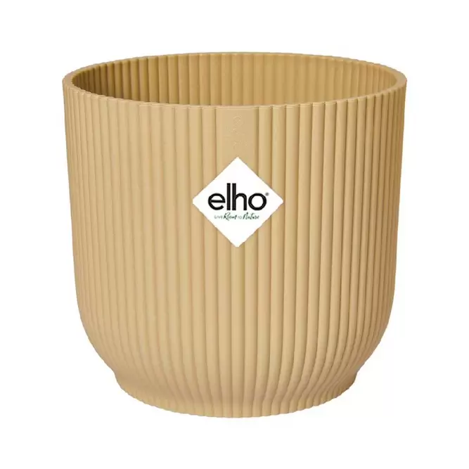 Elho Eco-Plastic Yellow (Pot Size 25cm) Indoor Plant Pot Cover