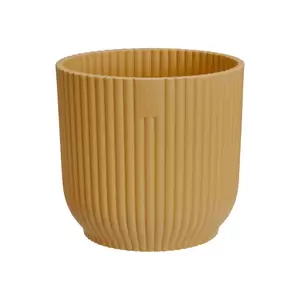 Elho Eco-Plastic Yellow (Pot Size 7cm) Indoor Plant Pot Cover - image 1
