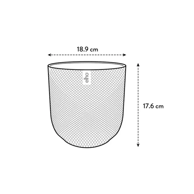 Elho Jazz Silky White (Pot Size 19cm) Eco-Plastic Indoor Plant Pot Cover - image 8