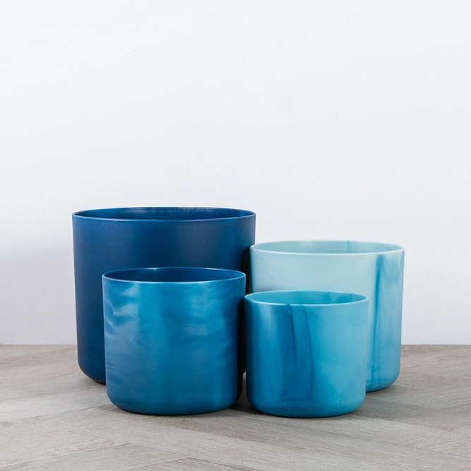 Elho Ocean Collection Blue (Pot Size 22cm) Indoor Plant Pot Cover - image 1