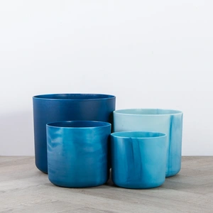 Elho Ocean Collection Blue (Pot Size 22cm) Indoor Plant Pot Cover - image 1