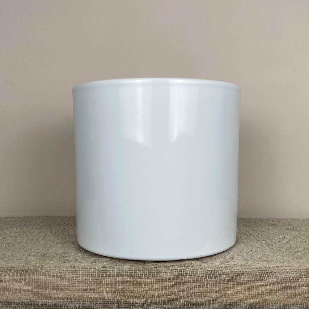 Etta White Glaze D23x21.5cm Indoor Plant Pot Cover The Boma Garden Centre