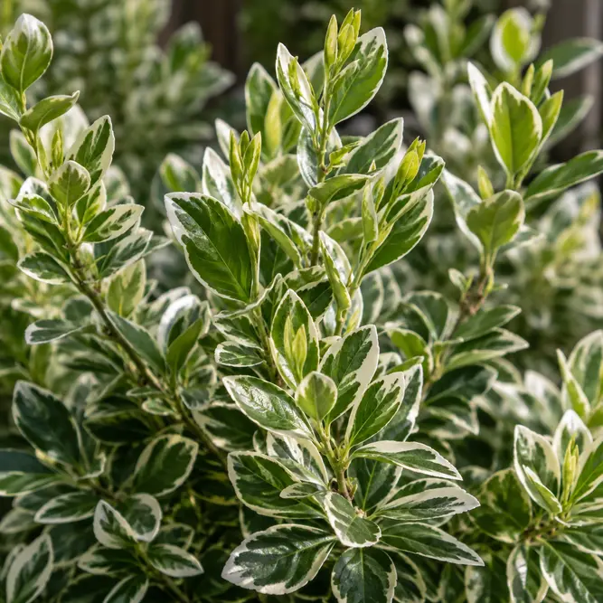 Euonymus japonicus 'White Spire' (Pot Size 2L) - Japanese Euonymus - image 1