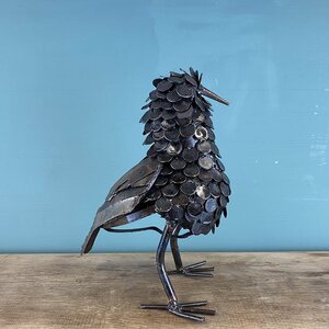 Feathered Owl Bronze Sculpture L16cm x W25cm x H35cm - image 3