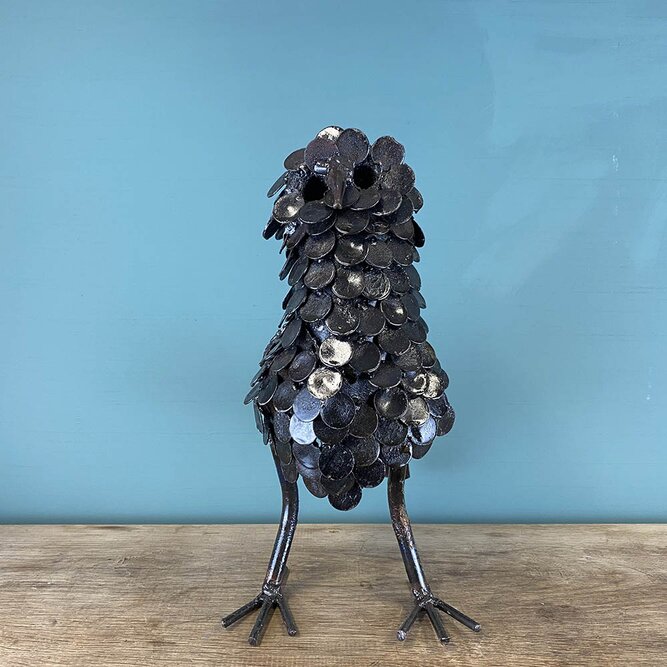 Feathered Owl Bronze Sculpture L16cm x W25cm x H35cm - image 1