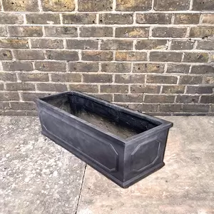 Fibreglass Clay Rectangular Trough Planter 50cm - image 3