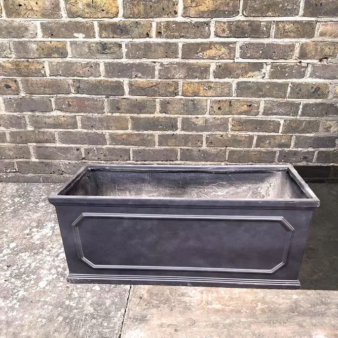 Fibreglass Clay Rectangular Trough Planter 50cm - image 4