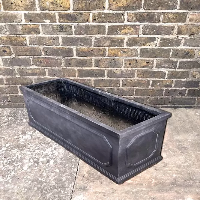 Fibreglass Clay Rectangular Trough Planter 50cm - image 6