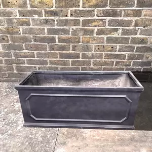 Fibreglass Clay Rectangular Trough Planter 50cm - image 7