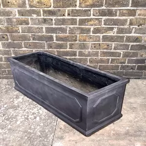 Fibreglass Clay Rectangular Trough Planter 50cm - image 9