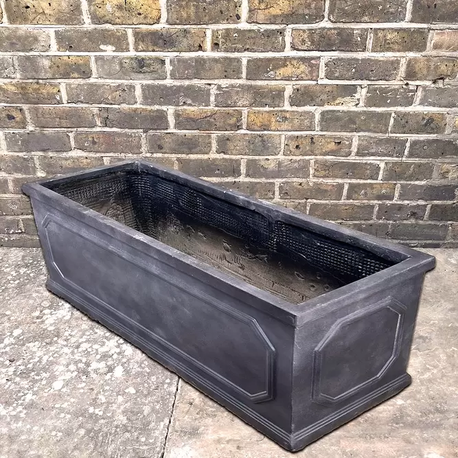 Fibreglass Clay Rectangular Trough Planter 50cm - image 12