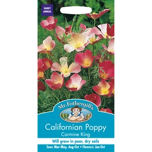 Flower Seeds - Californian Poppy Carmine King - image 2