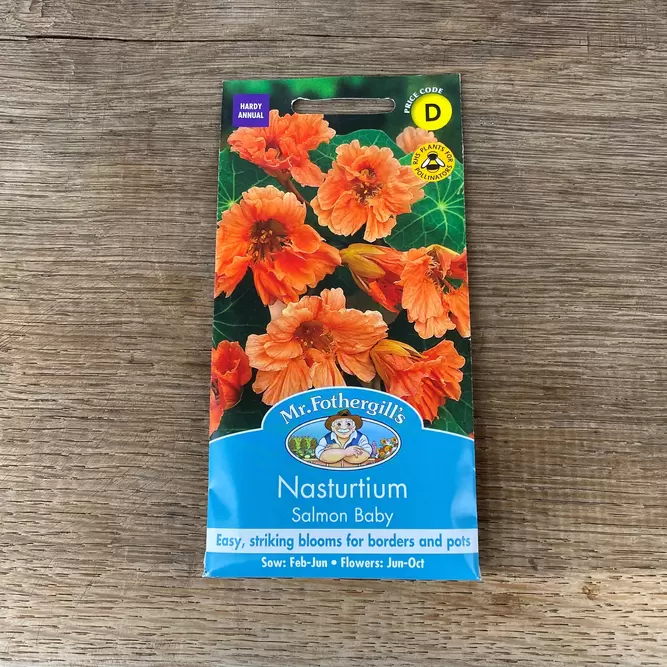 Flower Seeds - Nasturtium Salmon Baby