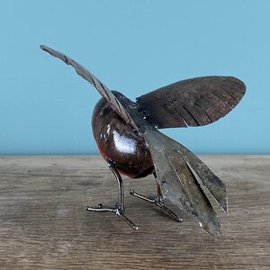 Flying Robin Red Breast Multicoloured Sculpture L14cm x W15cm x H11cm - image 4