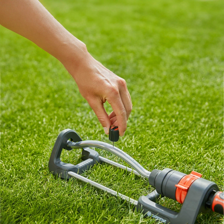 thumbnail image 2 of GARDENA AquaZoom Oscillating Sprinkler - Covers Up To 3800 Sq Ft Lawn, German Made Frost Proof 2 of 4