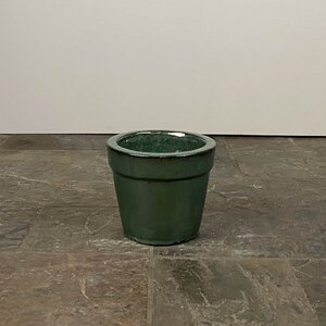 Glazed Aqua Basic Terracotta Planter (Size D18cm x H16cm) - Outdoor Plant Pot - image 3