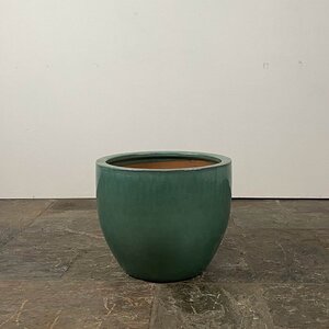 Glazed Aqua Egg Pot Terracotta Planter (D30cm x H26cm) Outdoor Plant Pot - image 1