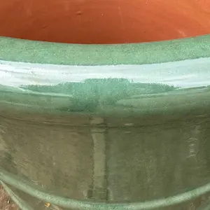 Glazed Aqua Green Conical (D60xH52cm) Handmade Terracotta Planter Outdoor Plant Pot - image 4
