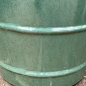 Glazed Aqua Green Conical (D60xH52cm) Handmade Terracotta Planter Outdoor Plant Pot - image 5