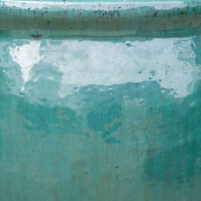 Glazed Aqua Green Delta Stretched (D27cm x H40cm) Handmade Terracotta Planter Outdoor Plant Pot - image 4